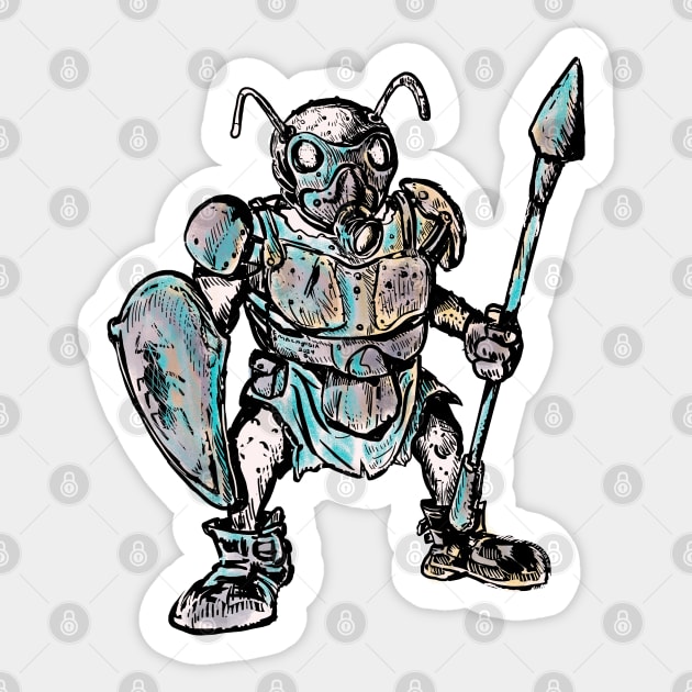 Mutant with color armor version 3 Sticker by emalandia